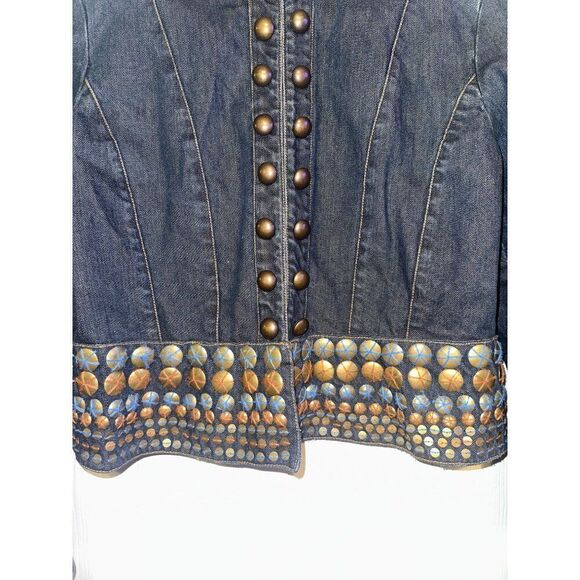 Gordon James Denim Jacket With Embellishments Size Medium - Picture 4 of 12